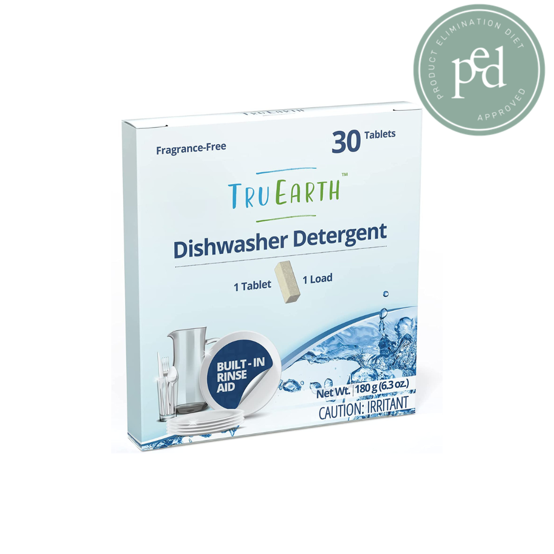 Tru Earth Dishwasher Detergent Tablets | Eco-friendly, Lab-Tested Dishwasher Packs | Super-Concentrated and Easy to Use | 30 Tablets