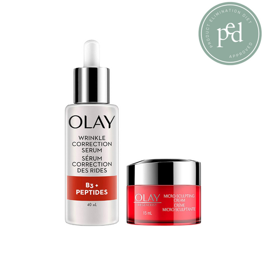 Olay Serums Correction Serum with Vitamin B3, Niacinamide + Peptides, 40 ml + Olay Regenerist Micro-Sculpting Face Moisturizer, 15ml Travel/Trial Size Gift Set