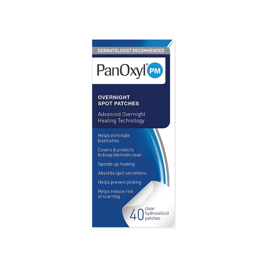PanOxyl PM Overnight Spot Patches, Advanced Hydrocolloid Healing Technology, Fragrance Free, 40 Count