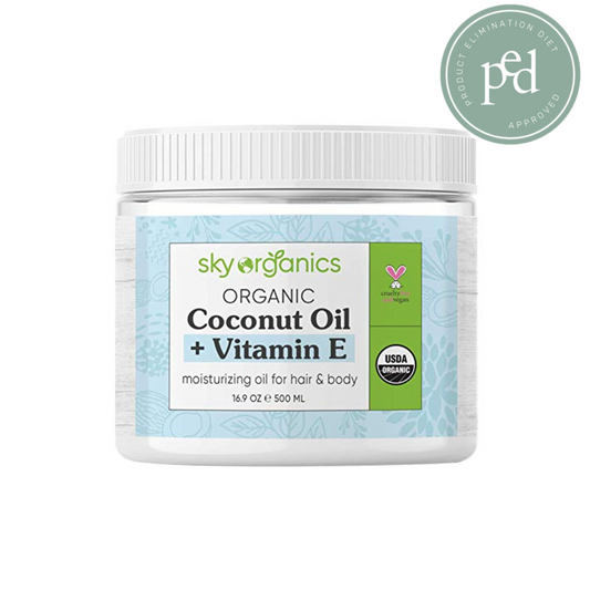 Sky Organics Organic Extra Virgin Coconut Oil for Hair & Skin, 100% Pure & Cold-Pressed USDA Certified Organic to Moisturize, Soften & Nourish, 16.9 fl. Oz