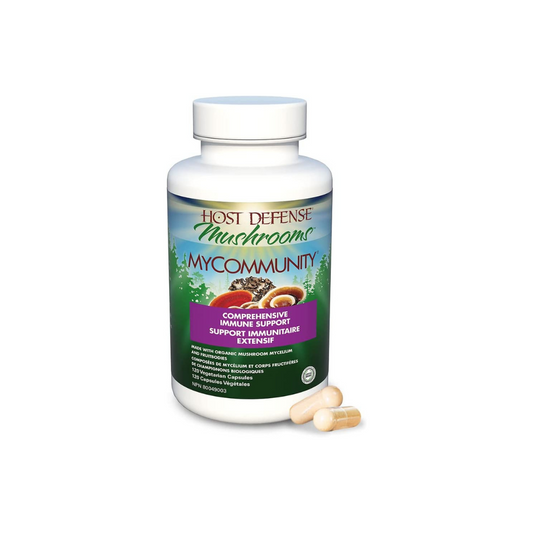 Host Defense MyCommunity Mushroom Complex Supplements with 17 Mushroom Blend