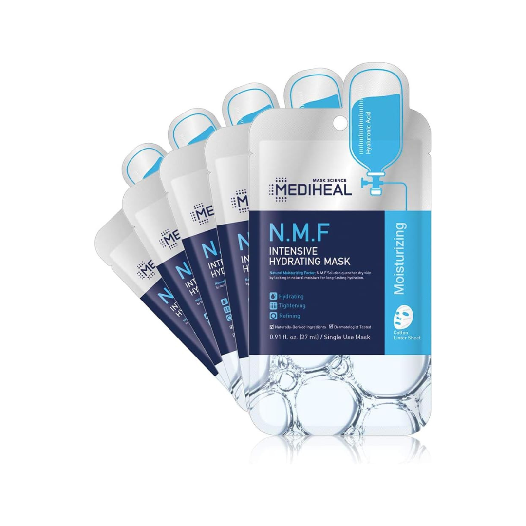 MEDIHEAL Official [Korea's No 1 Sheet Mask] - N.M.F Intensive Hydrating Mask (5 Masks)
