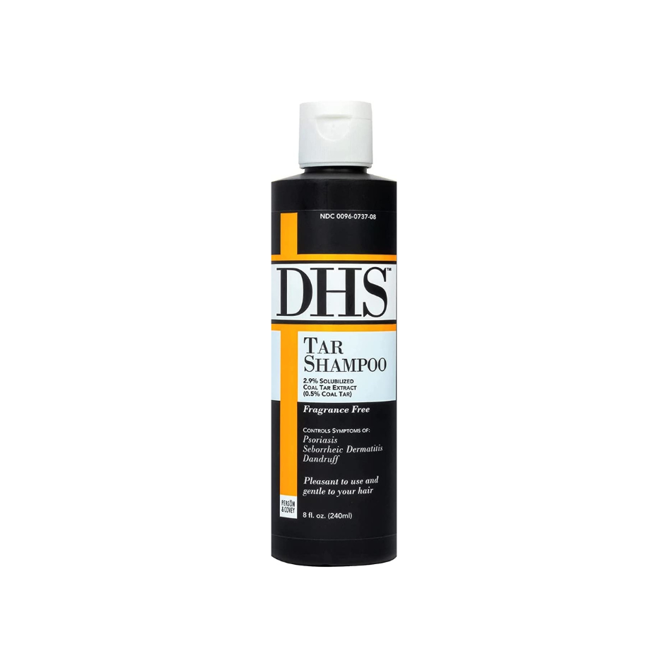 DHS Tar Shampoo Fragrance Free - 8 oz, Pack of 2