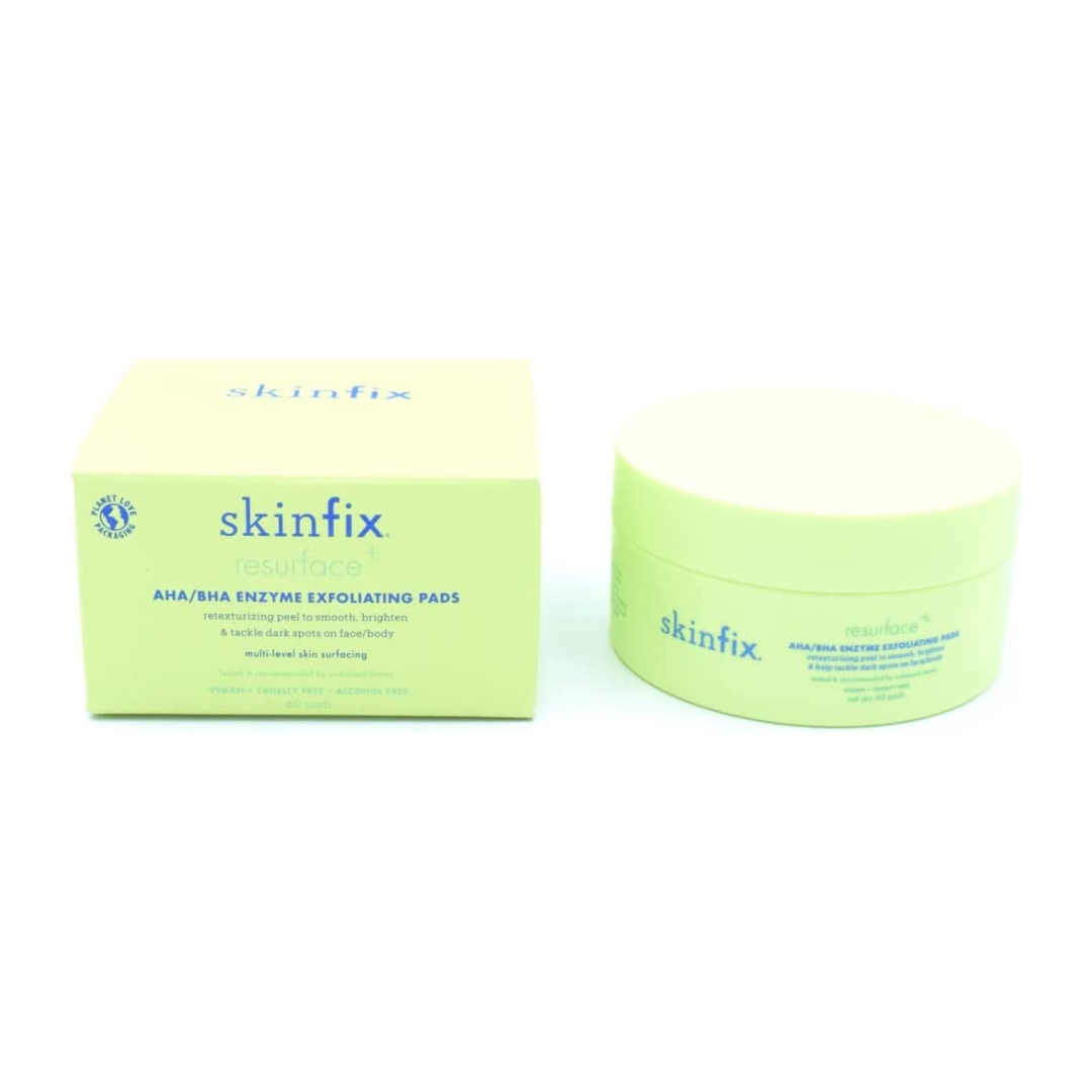 Skinfix Resurface + AHA/BHA Enzyme Exfoliating Pads Multi-level Skin Surfacing - 60 Pads